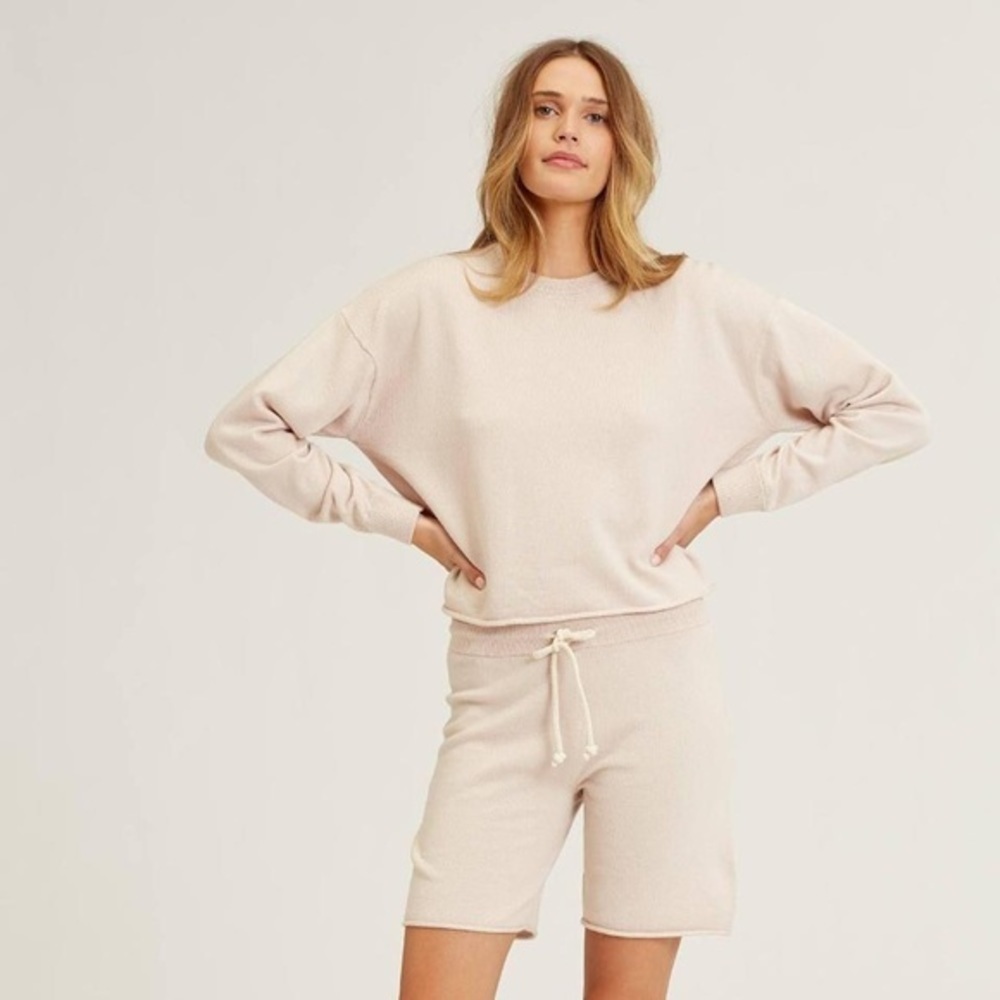 Nakedcashmere Tan Organic Cotton Cashmere Bermuda Hailey Shorts — image 3 of 8